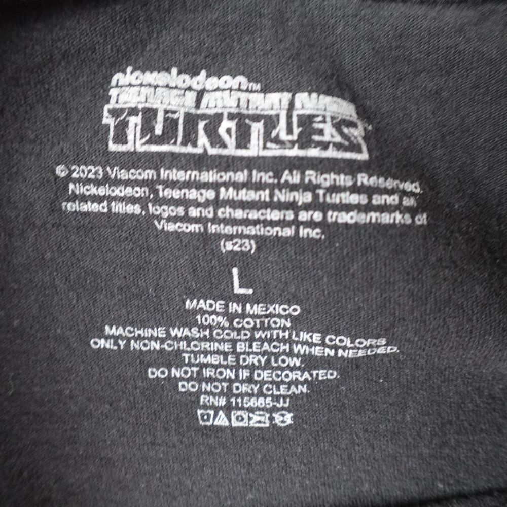 Teenage Mutant Ninja Turtles Shirt Men's L Black Retro Graphic Tee Official 2023 - Picture 3 of 7